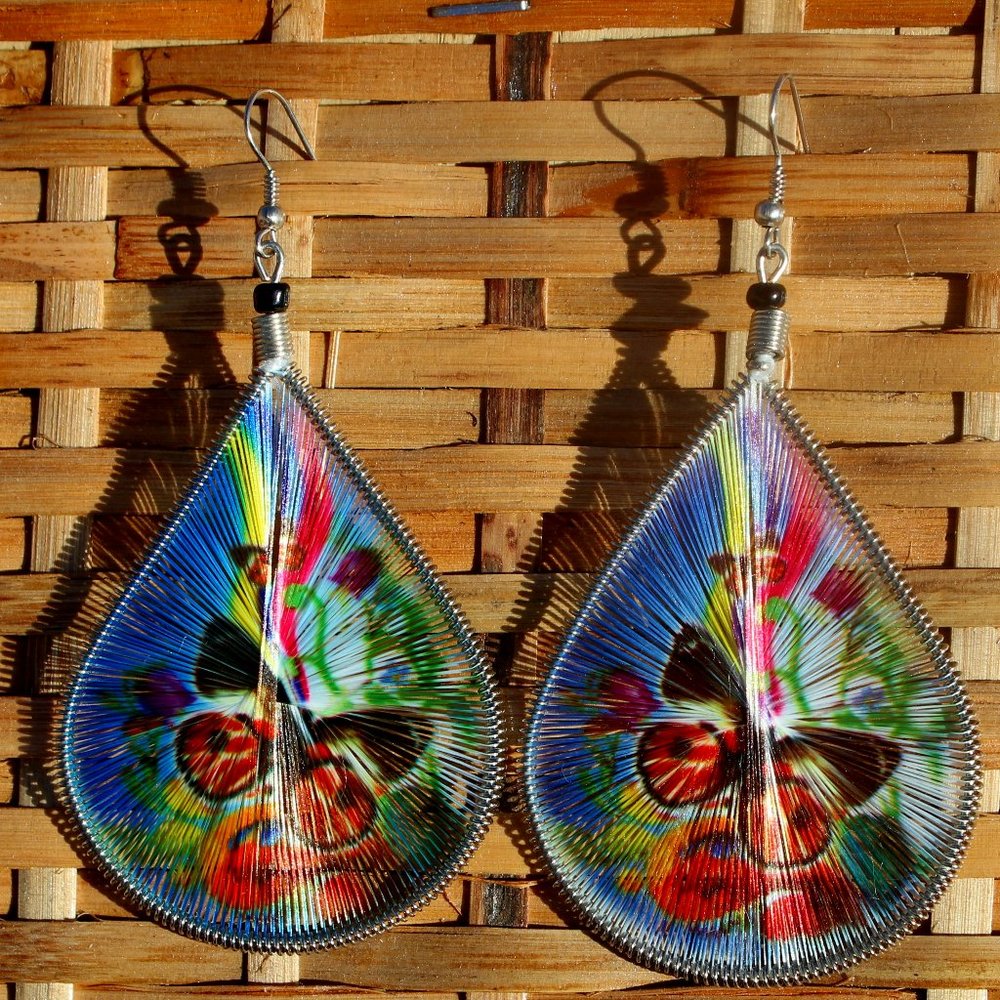 Handmade Beautiful Butterfly Silk Thread Earrings